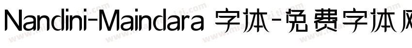Nandini-Maindara 字体字体转换